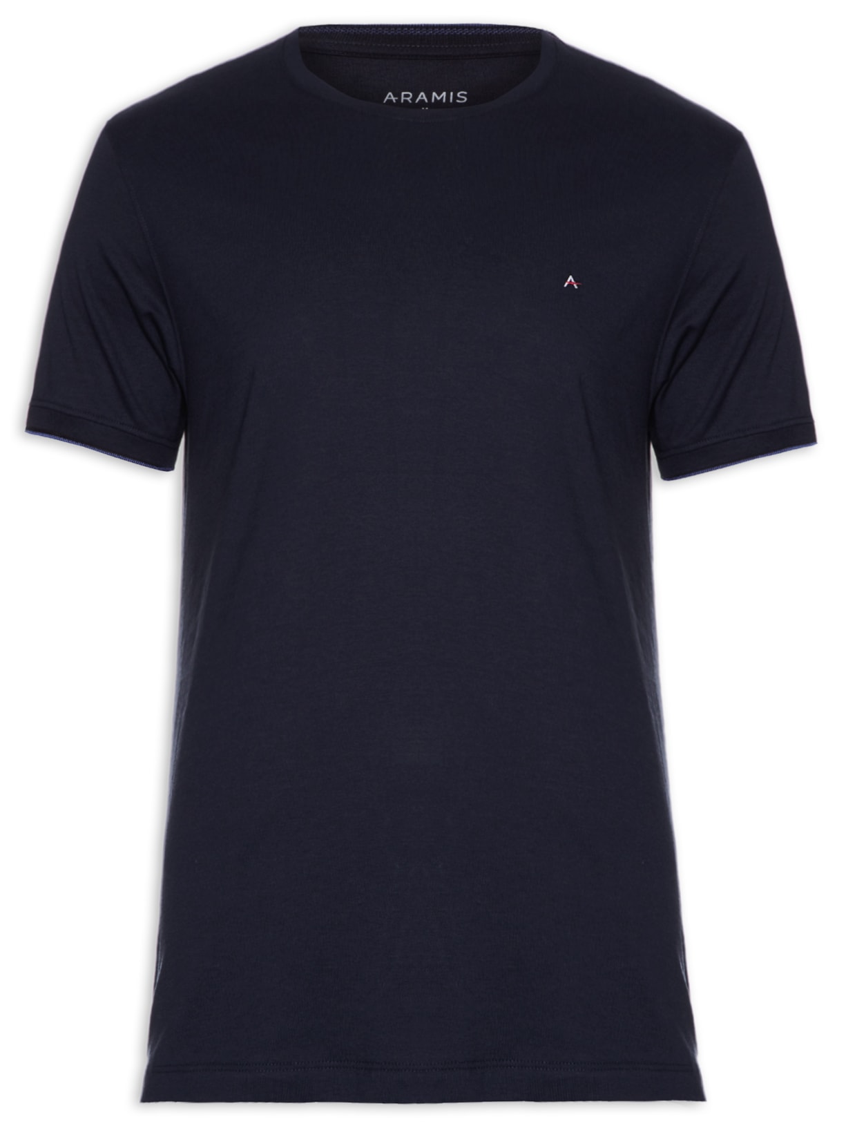 Camiseta Masculina Básica Friso - Azul