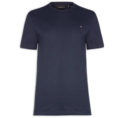 Camiseta Masculina Básica Gola Careca - Azul