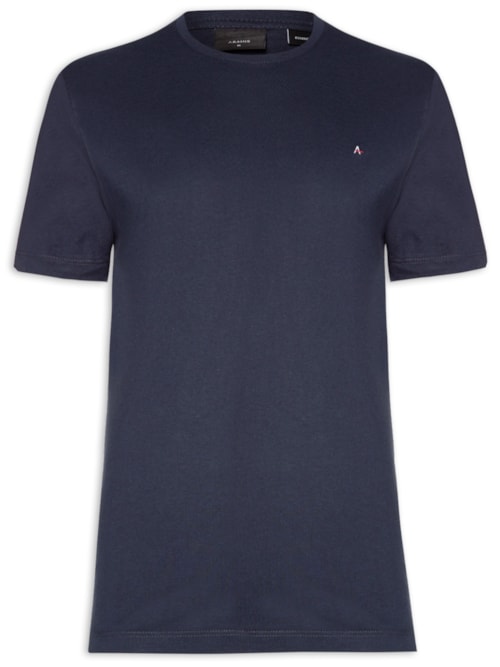Camiseta Masculina Básica Gola Careca - Azul