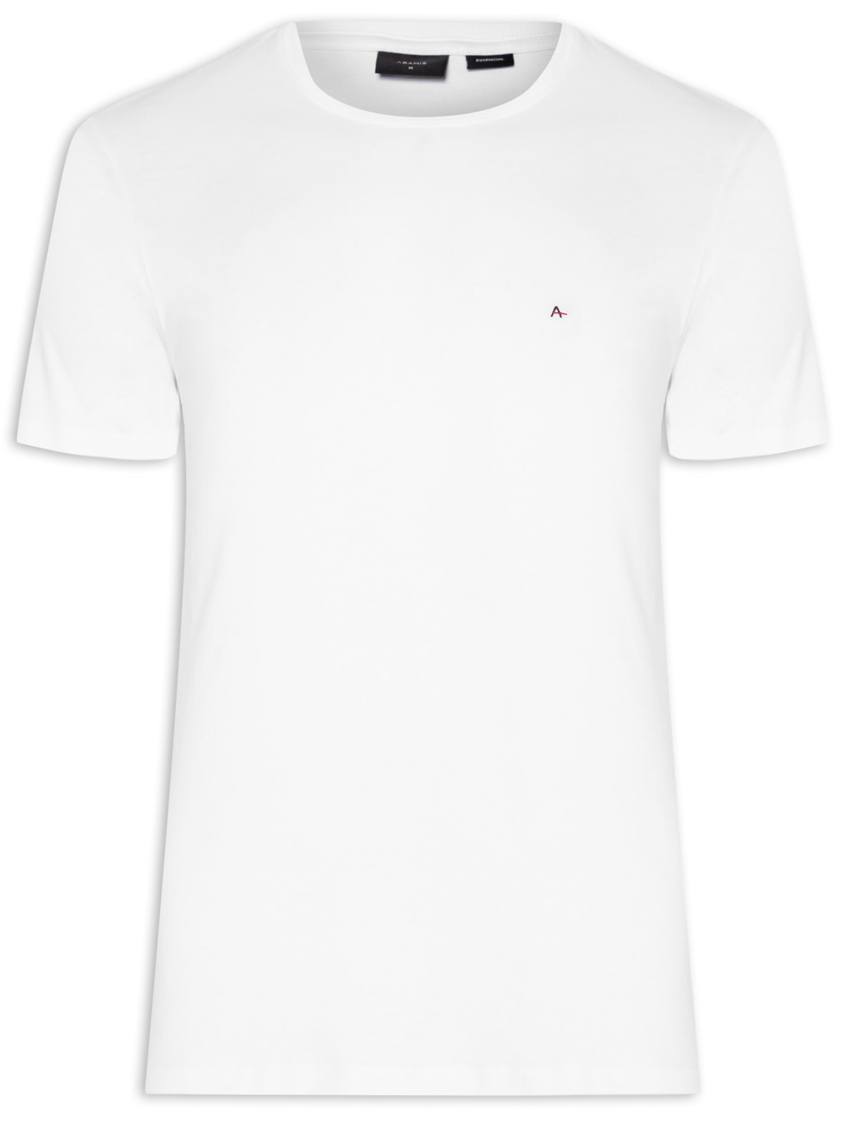 Camiseta Masculina Básica Gola Careca - Branco