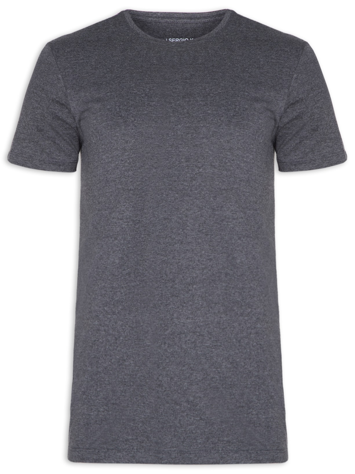 Camiseta Masculina Basica Gola Careca - Cinza