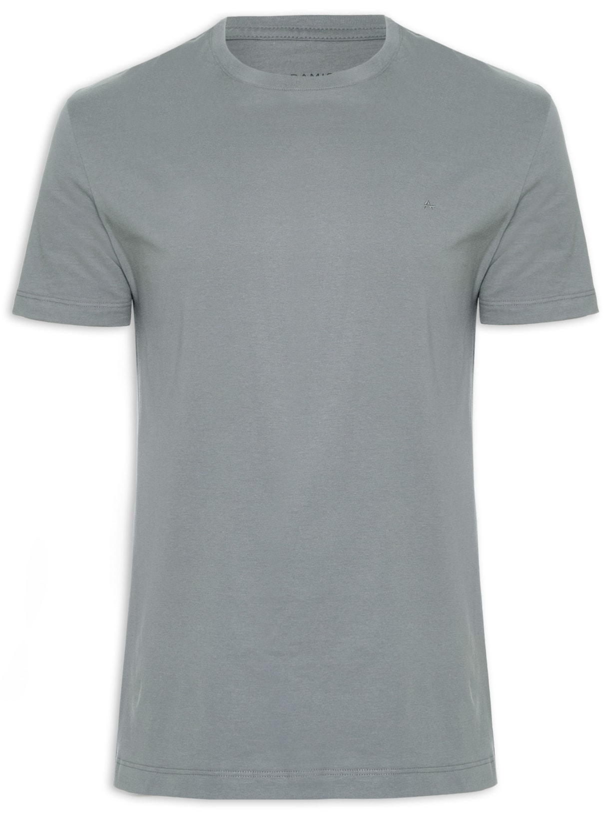 Camiseta Masculina Básica Gola Careca Cinza Aramis