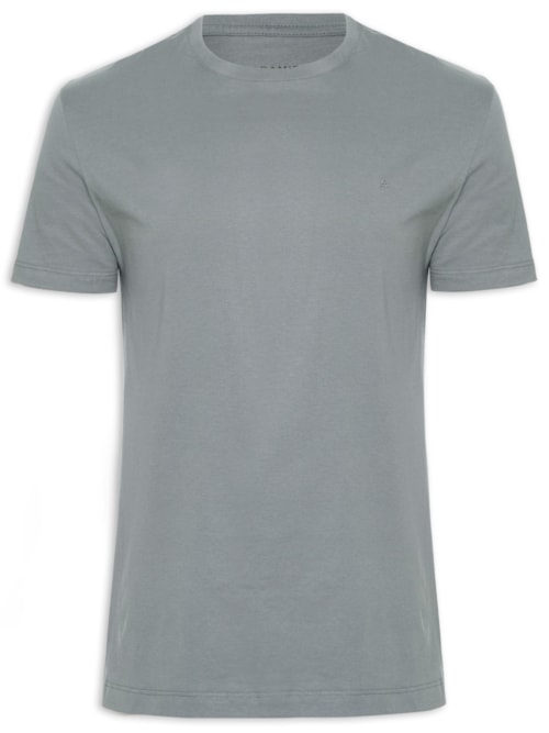 Camiseta Masculina Básica Gola Careca - Cinza