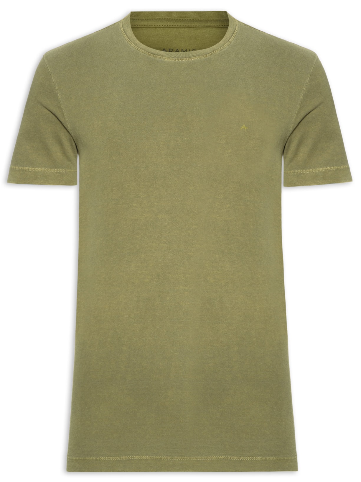 Camiseta Masculina Básica Gola Careca Verde Aramis