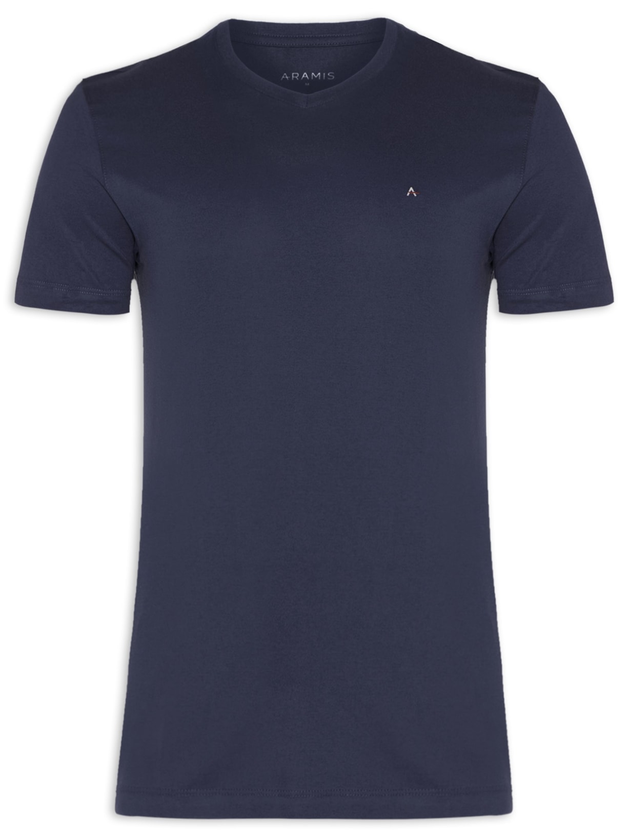 Camiseta Masculina Básica Gola V (Pa) - Azul