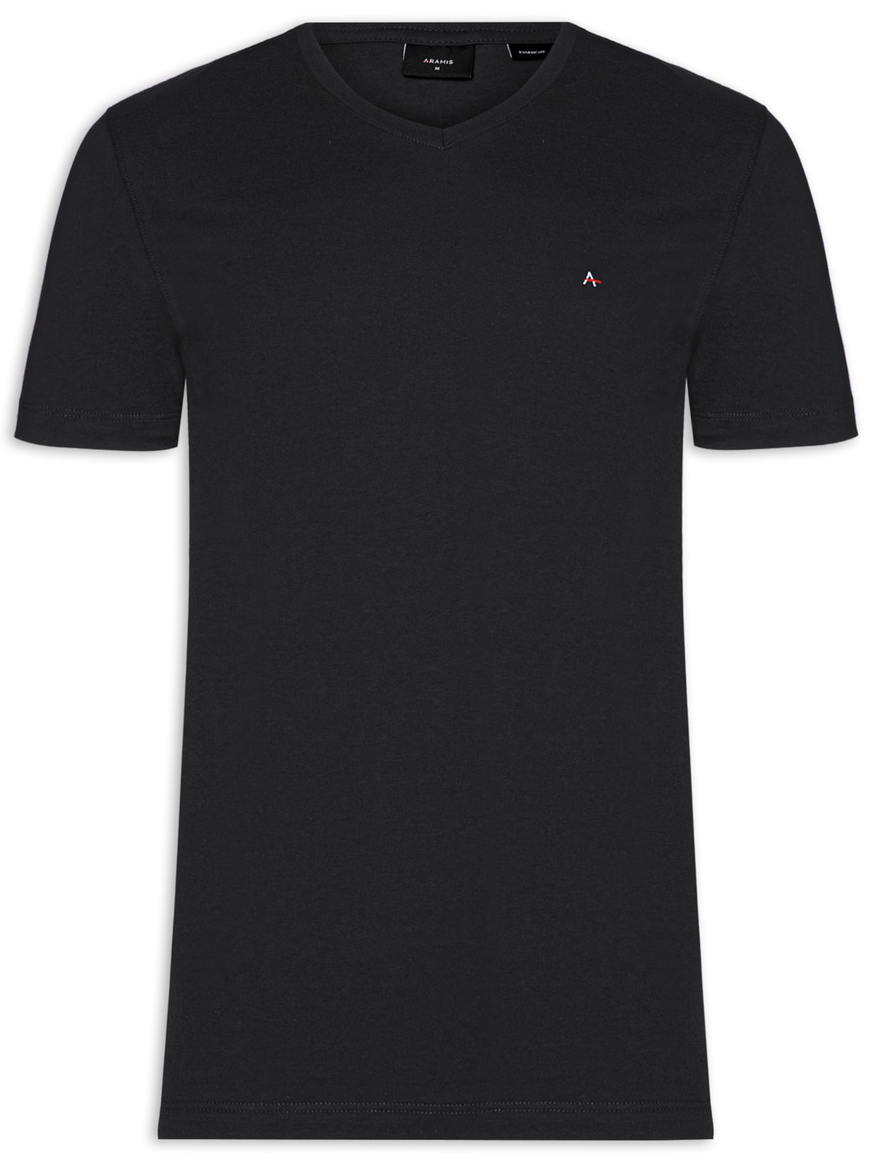 Camiseta Masculina Básica Gola V (PA) - Preto