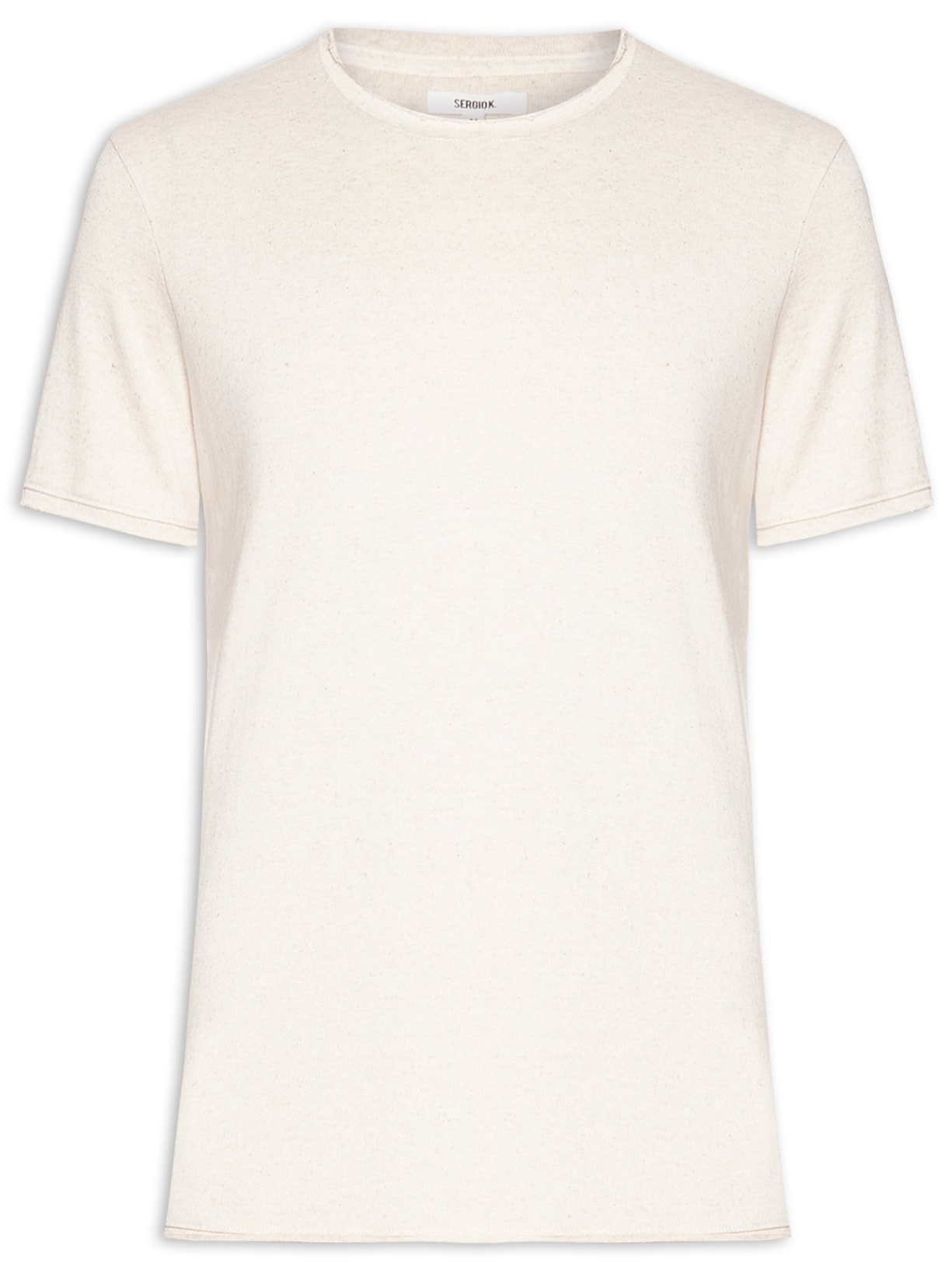 Camiseta Masculina Básica Linho Rústica - Bege