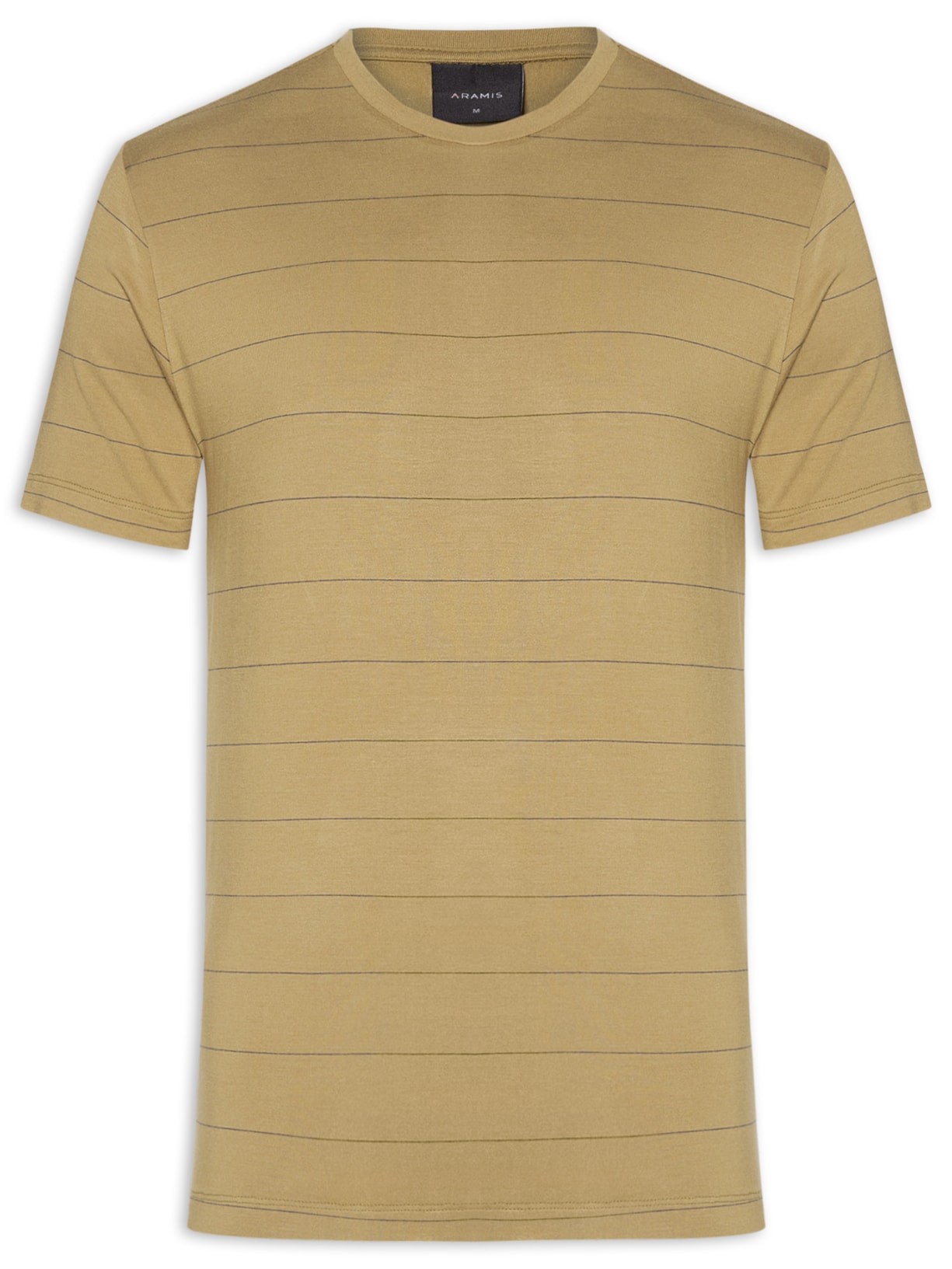 Camiseta Masculina Básica Listra Fina - Marrom