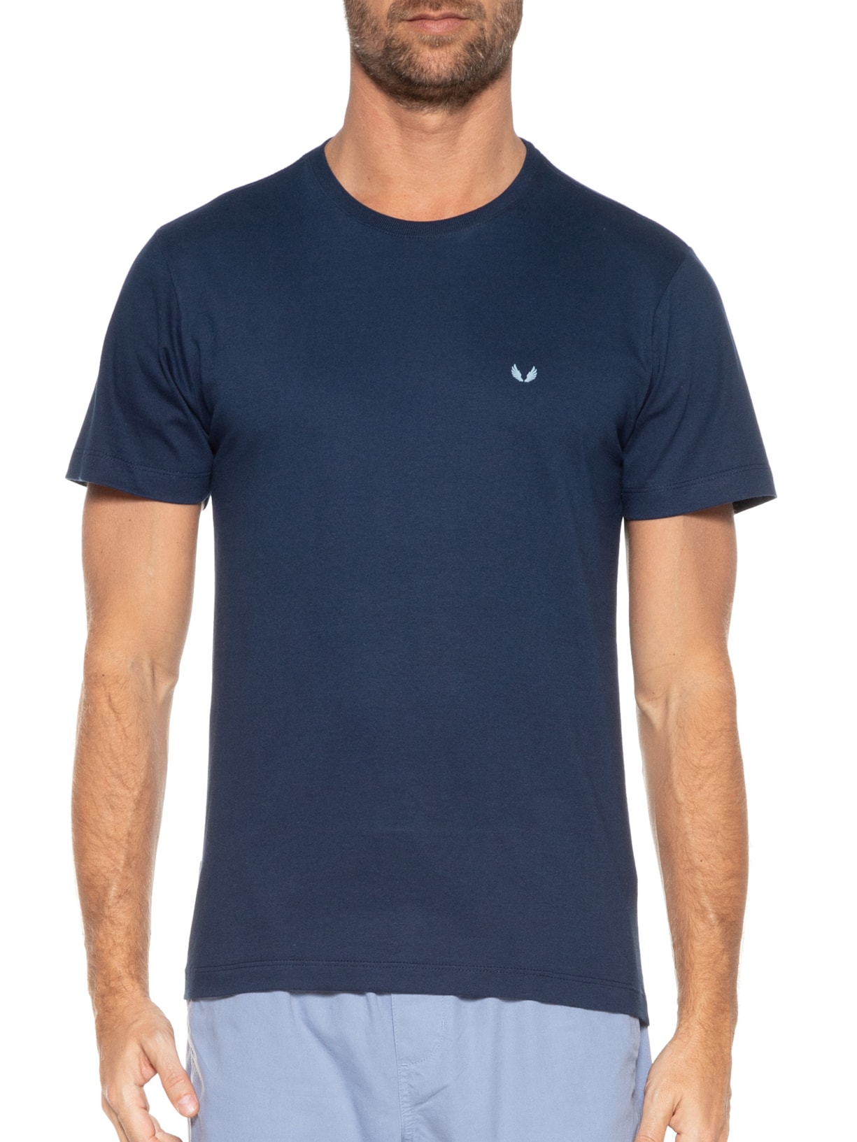 Camiseta Masculina Básica Logo Azul Spirito Santo