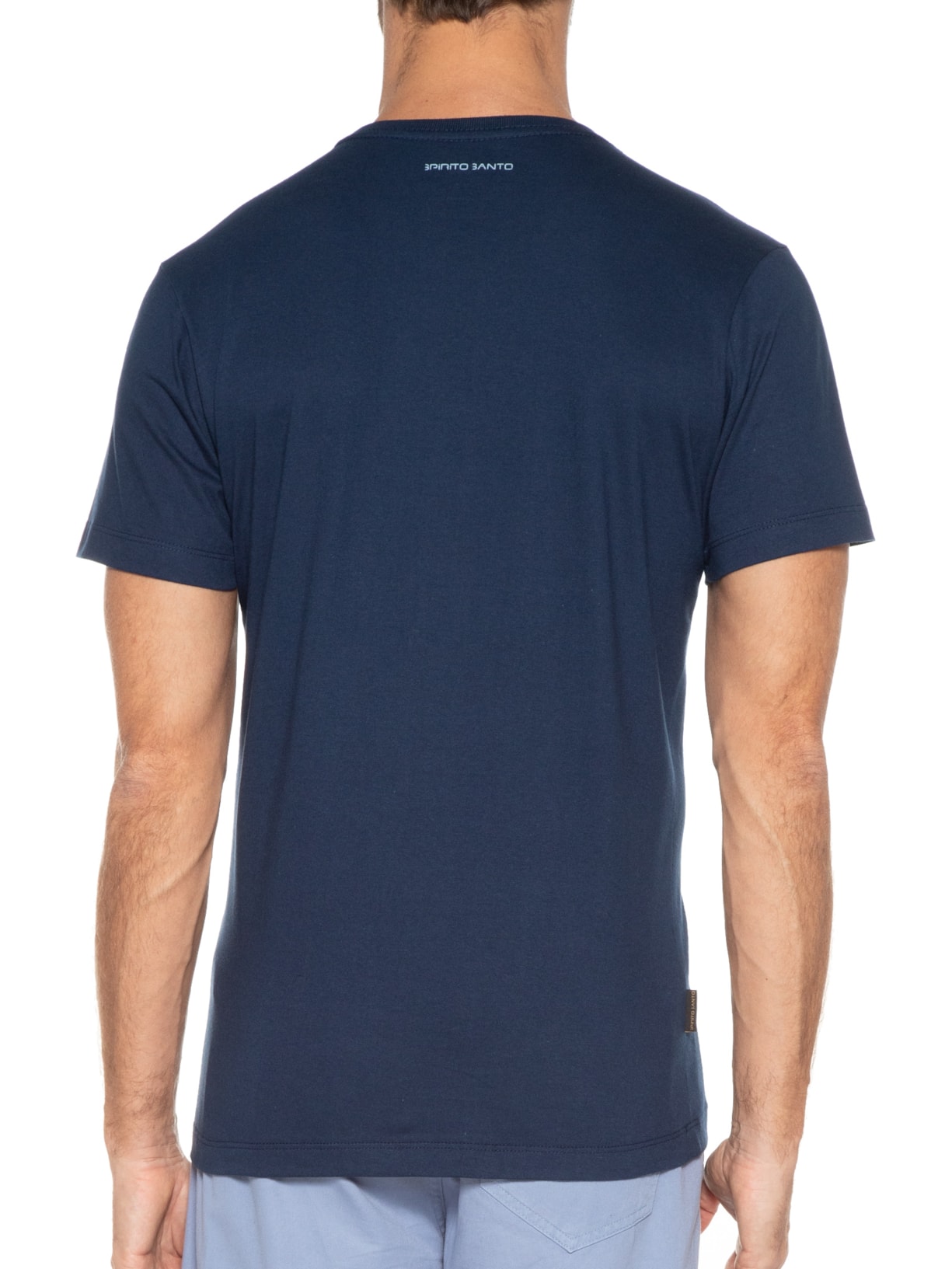 Camiseta Masculina Básica Logo Azul Spirito Santo