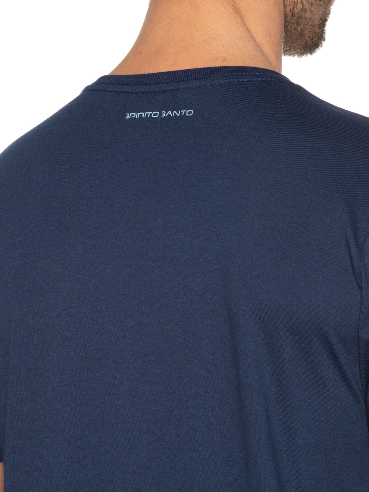 Camiseta Masculina Básica Logo Azul Spirito Santo