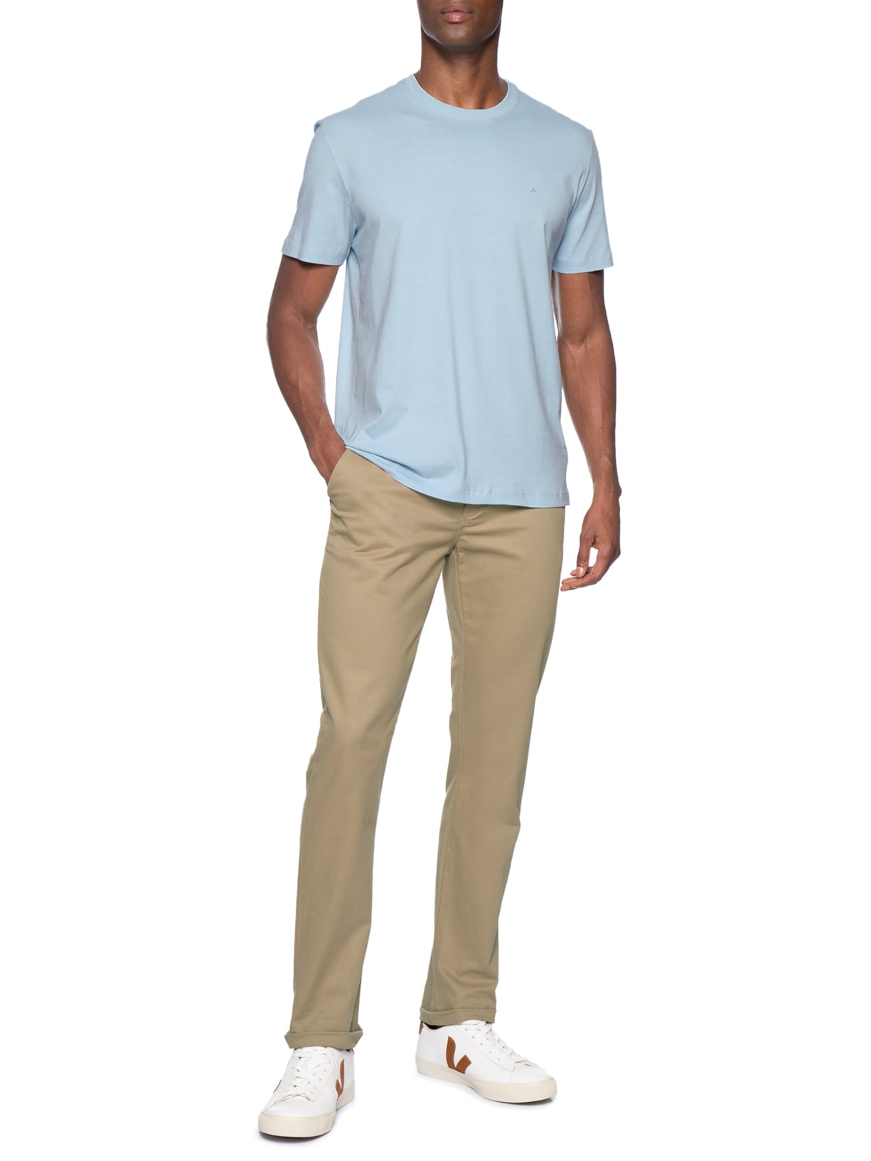Camiseta Masculina Básica Logo Surton Azul Aramis