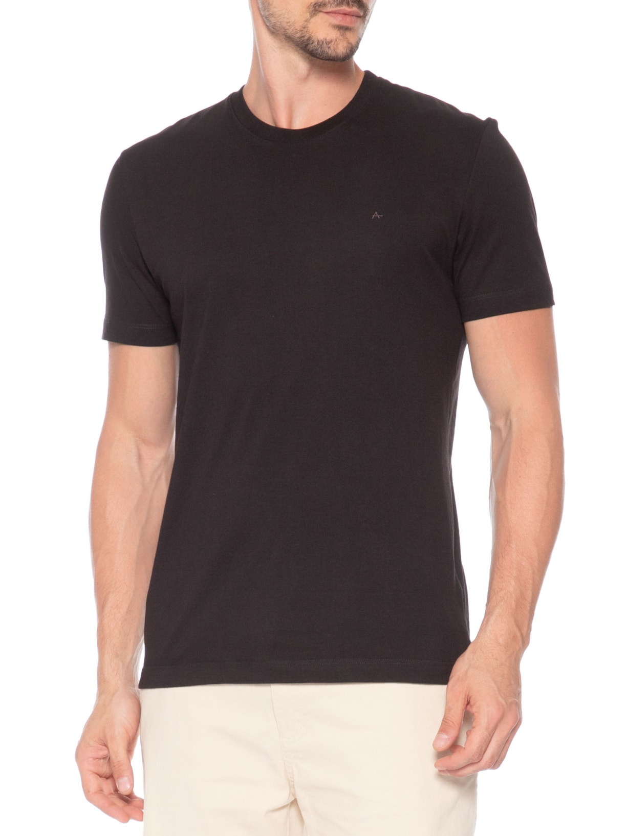 Camiseta Masculina Básica Logo Surton Marrom Aramis