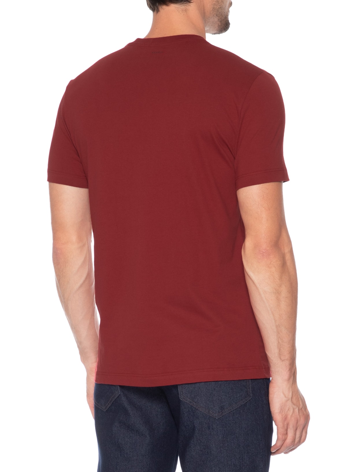Camiseta Masculina Básica Logo Surton Vermelho Aramis