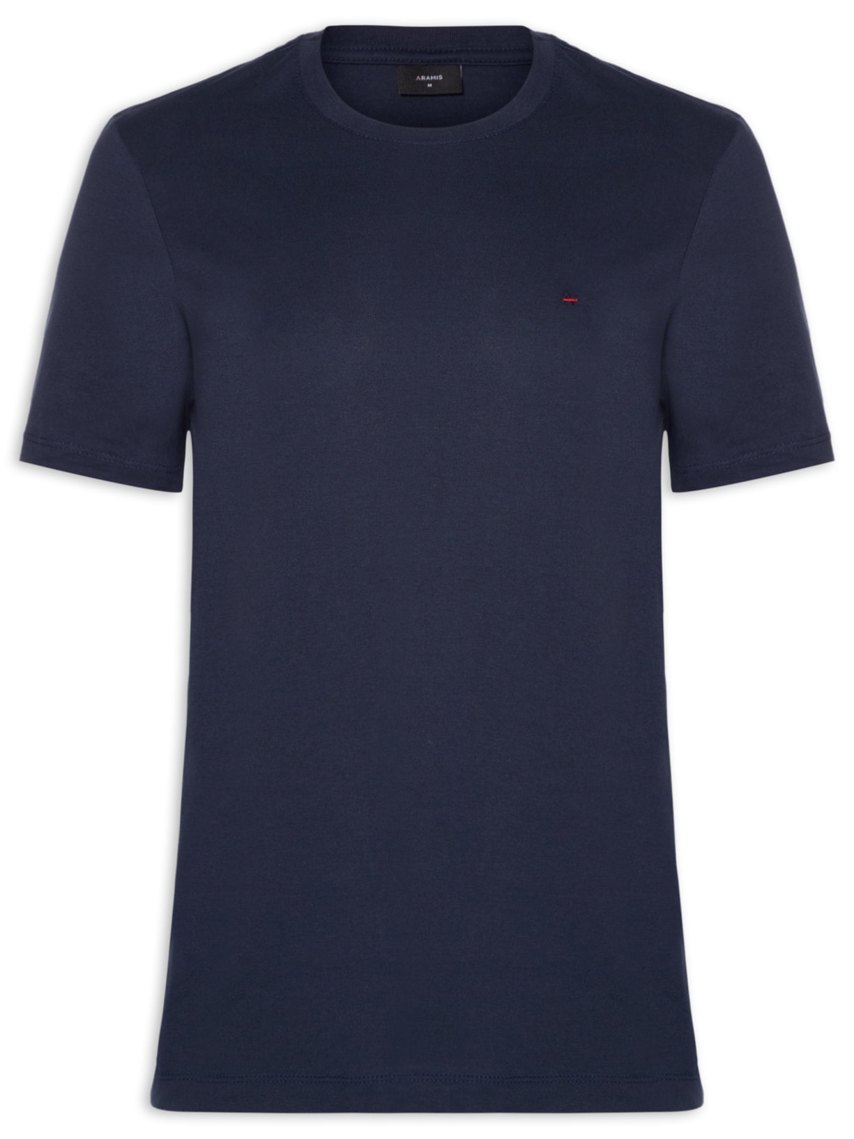Camiseta Masculina Básica Manga Curta Azul Aramis