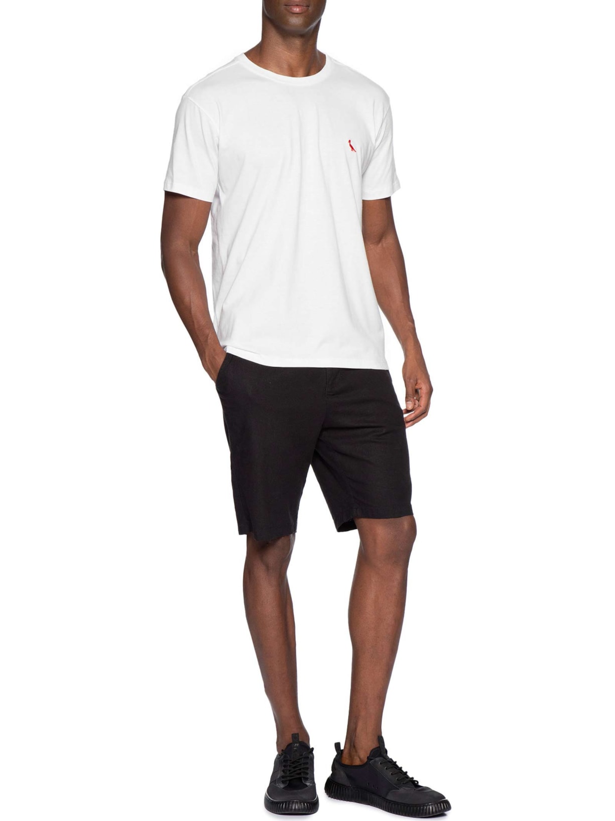 Camiseta Masculina Básica Manga Curta Branco Reserva