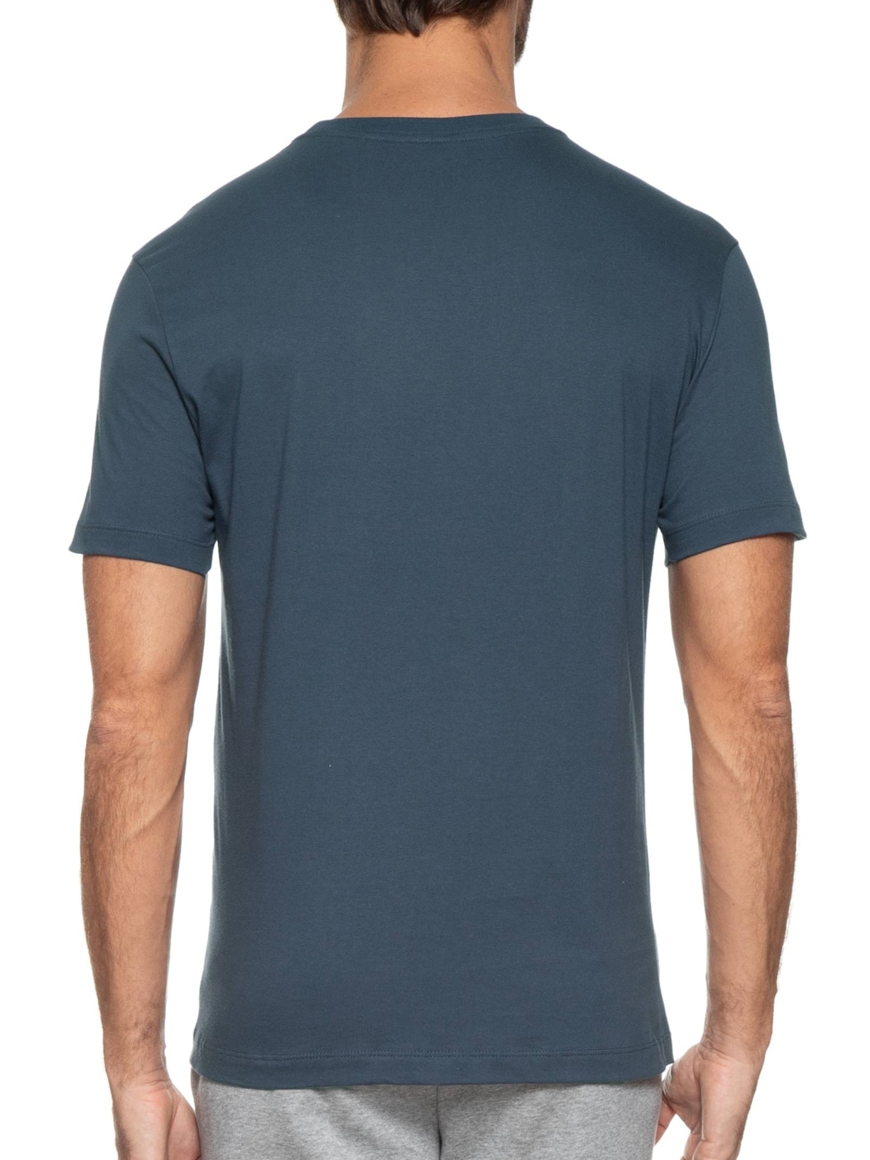 Camiseta Masculina Básica Meia Malha Azul Calvin Klein - White Label