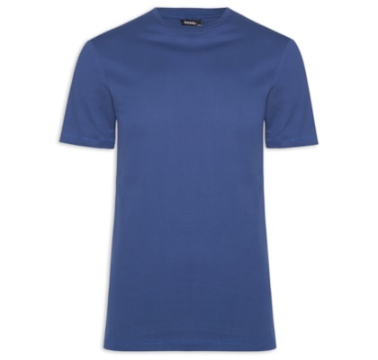 Camiseta Masculina Básica Modelo Slim - Azul