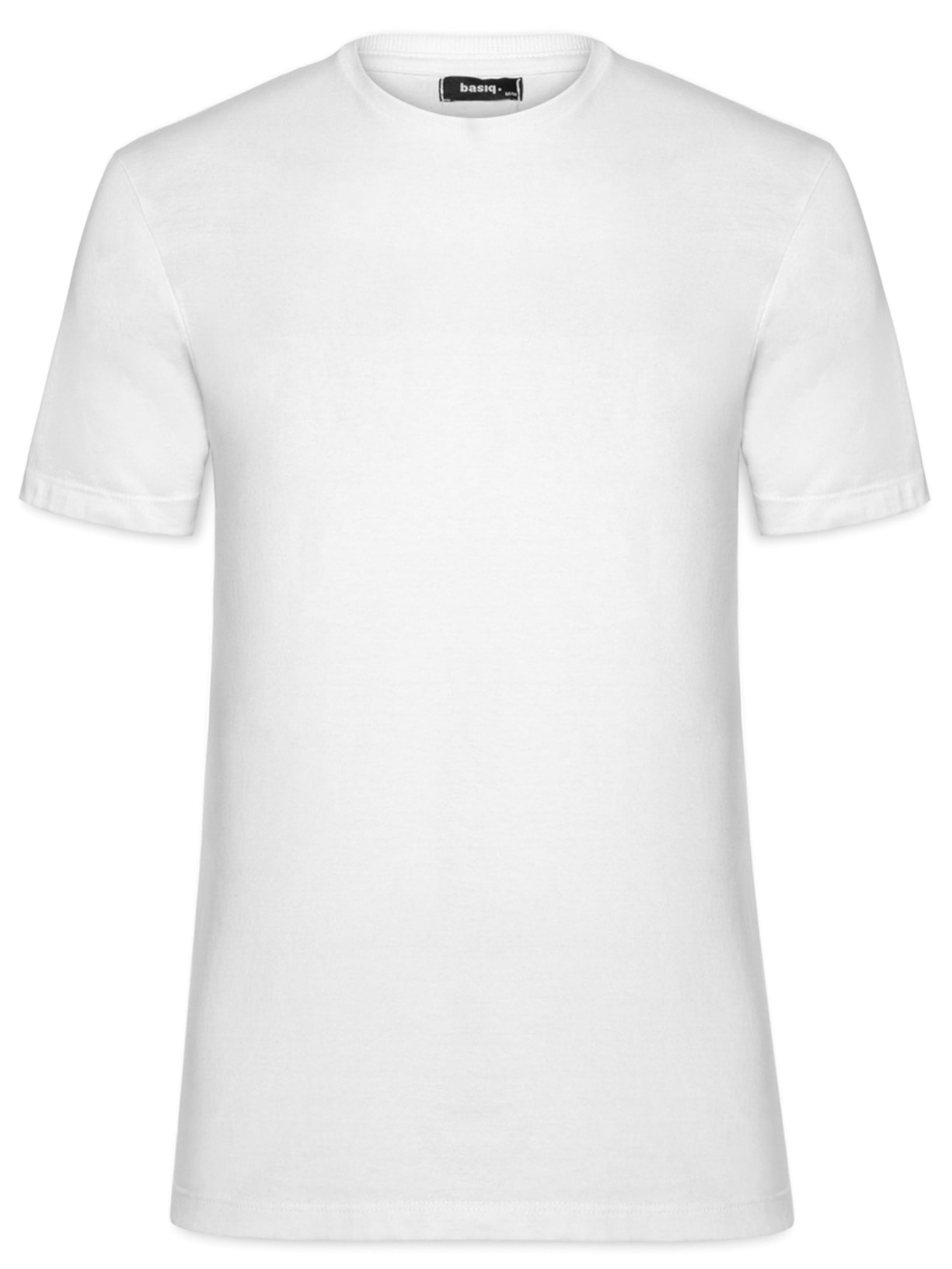 Camiseta Masculina Básica Modelo Slim Branco Basiq Men