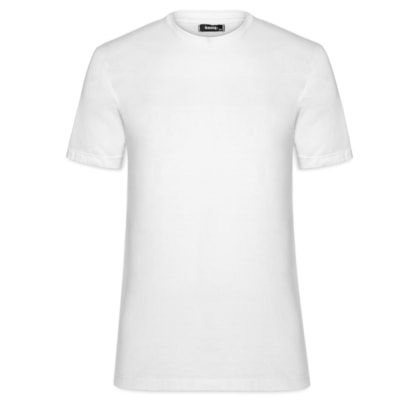 Camiseta Masculina Básica Modelo Slim - Branco