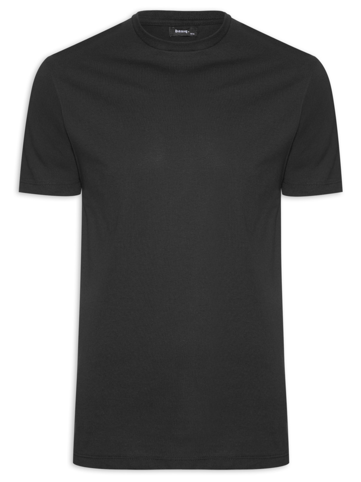 Camiseta Masculina Básica Modelo Slim - Preto