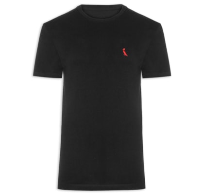 Camiseta Masculina Básica Namorados - Preto