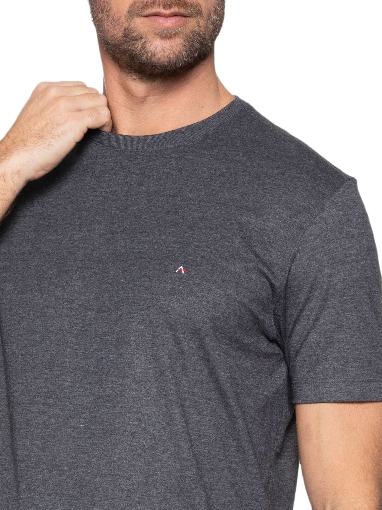 Camiseta Masculina Básica (PA) Cinza Aramis