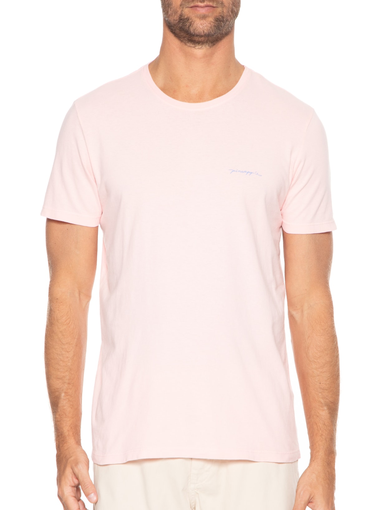Camiseta Masculina Básica Pine Pineapple Rosa Pineapple