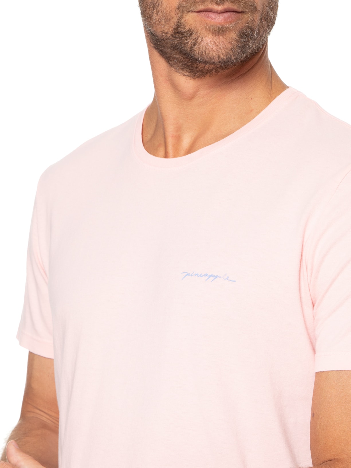 Camiseta Masculina Básica Pine Pineapple Rosa Pineapple