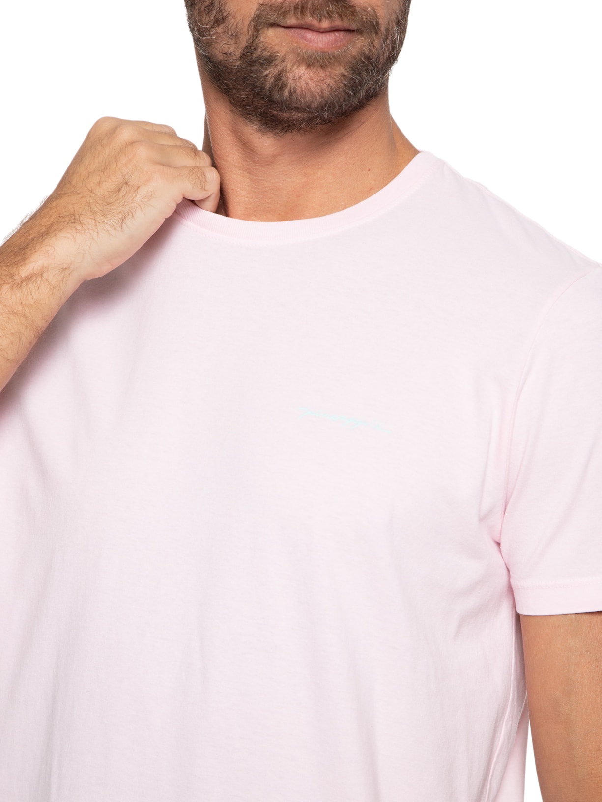 Camiseta Masculina Básica Pine Rosa Pineapple