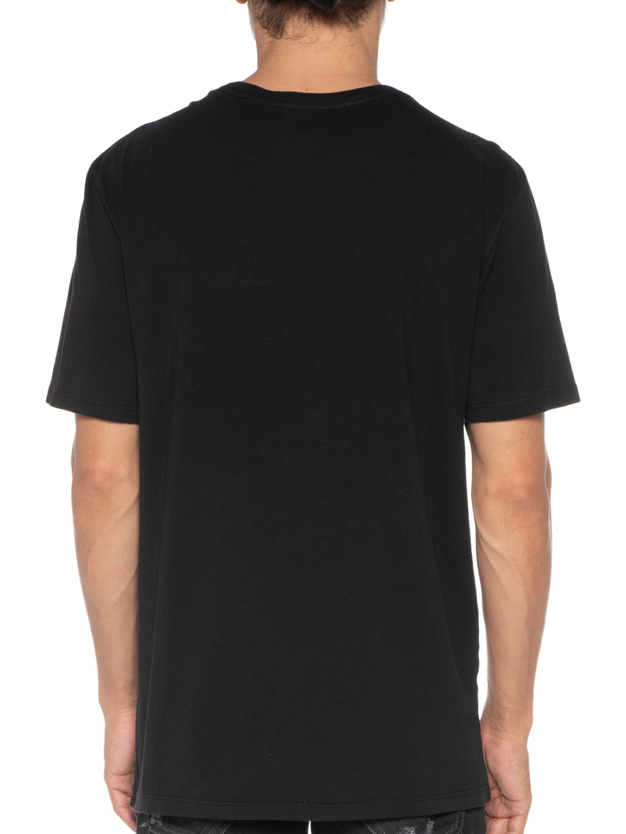 Camiseta Masculina Básica Preto Purple Yellow