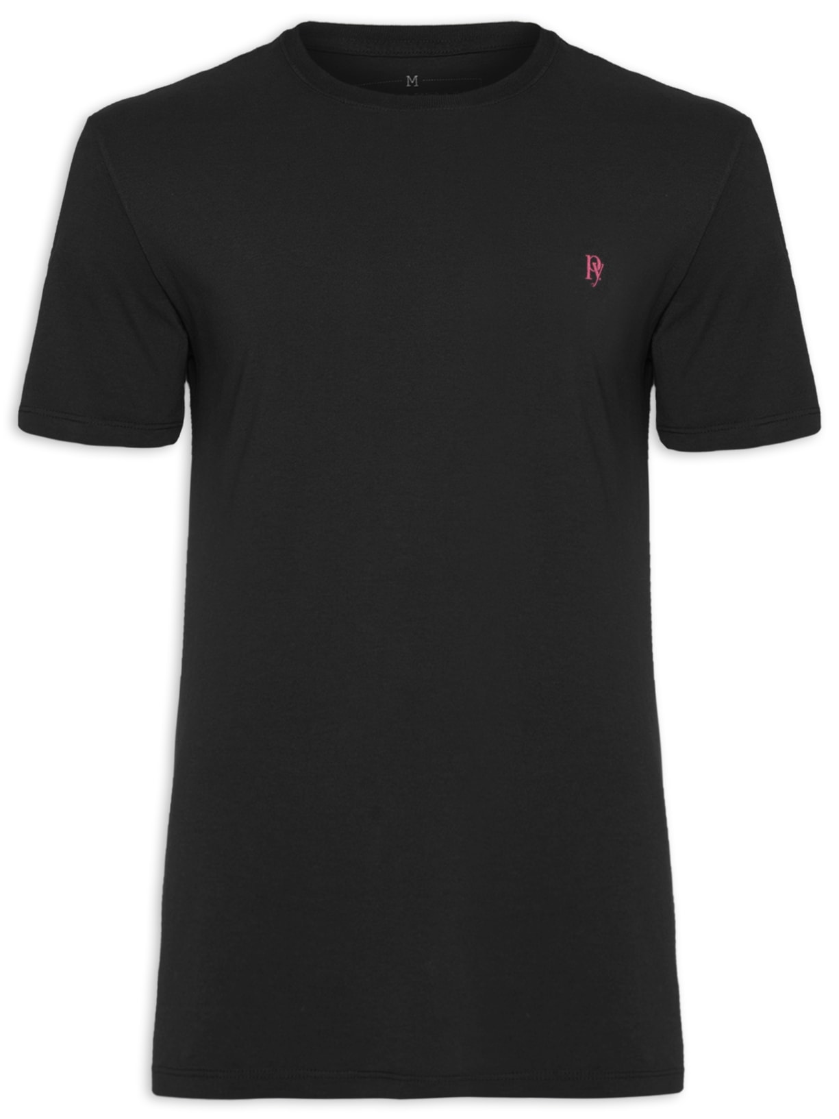 Camiseta Masculina Básica Preto Purple Yellow