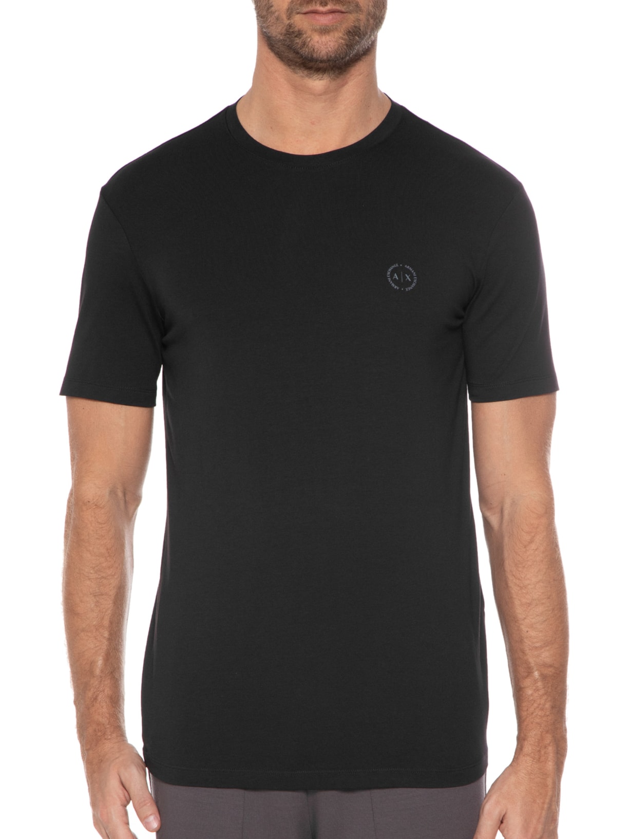 Camiseta Masculina Básica Preto Armani Exchange