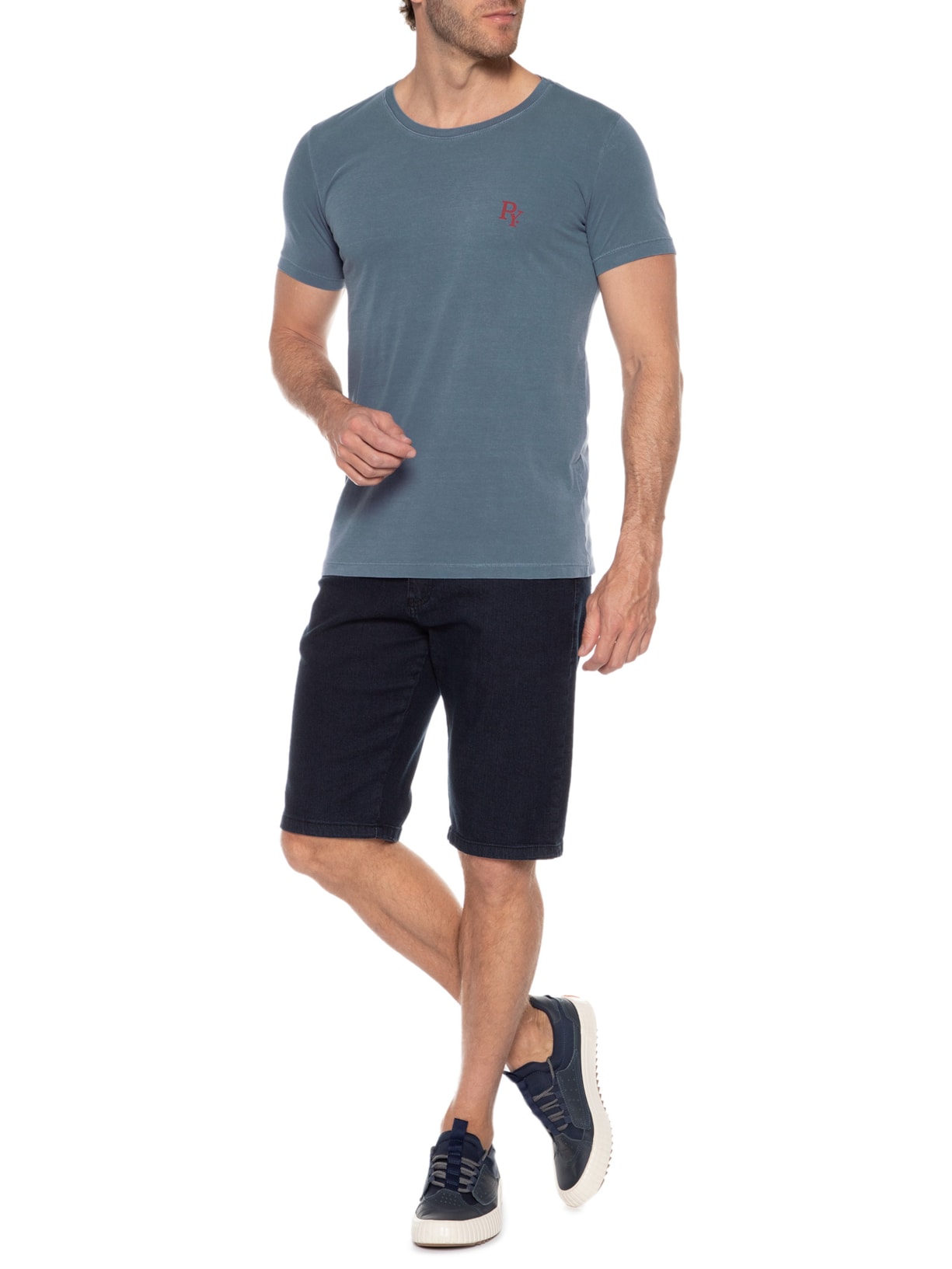 Camiseta Masculina Básica Py Azul Purple Yellow