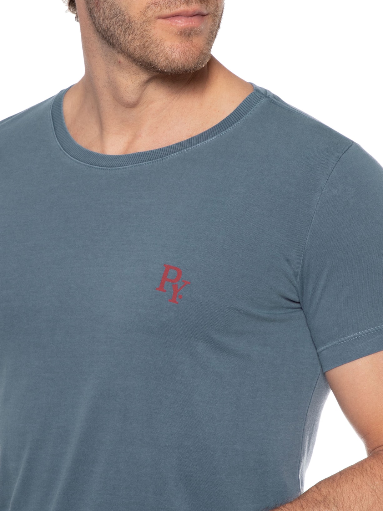 Camiseta Masculina Básica Py Azul Purple Yellow