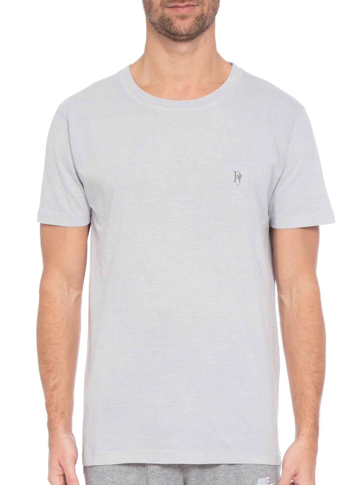 Camiseta Masculina Básica Py Cinza Purple Yellow