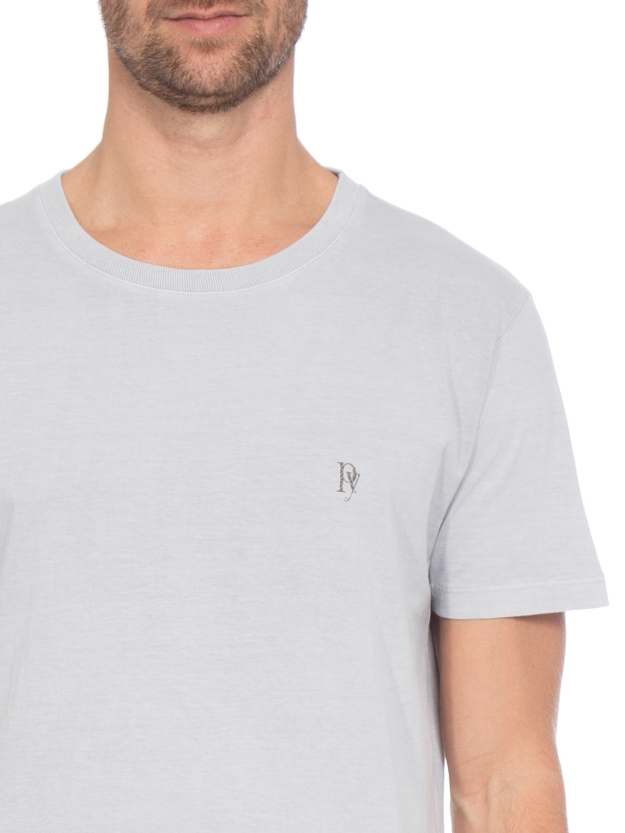 Camiseta Masculina Básica Py Cinza Purple Yellow