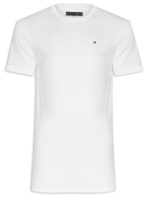 Camiseta Masculina Básica Regular Fit Em Algodão - Branco