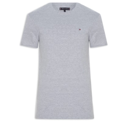 Camiseta Masculina Básica Regular Fit Em Algodão - Cinza