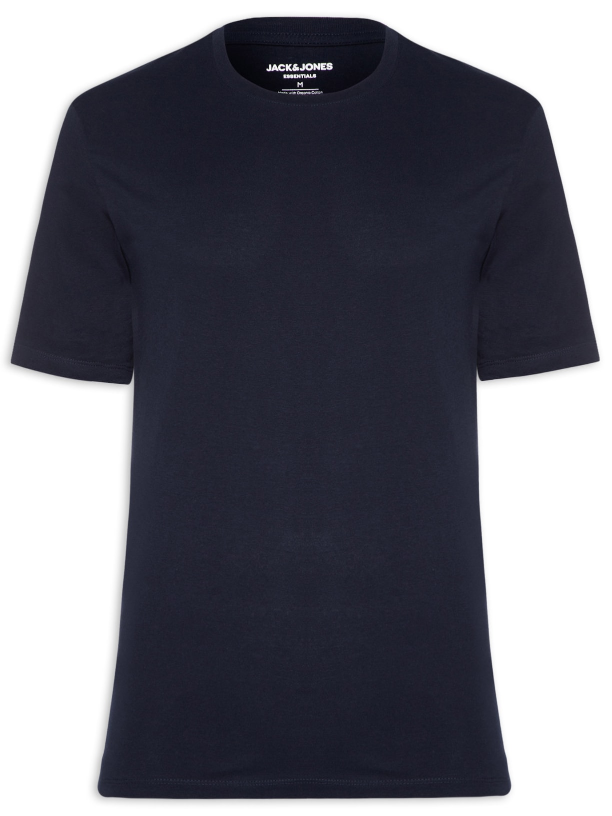 Camiseta Masculina Básica Regular Fit Em Algodão Orgânico - Azul