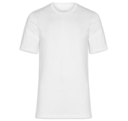 Camiseta Masculina Básica Regular Fit Em Algodão Orgânico - Branco