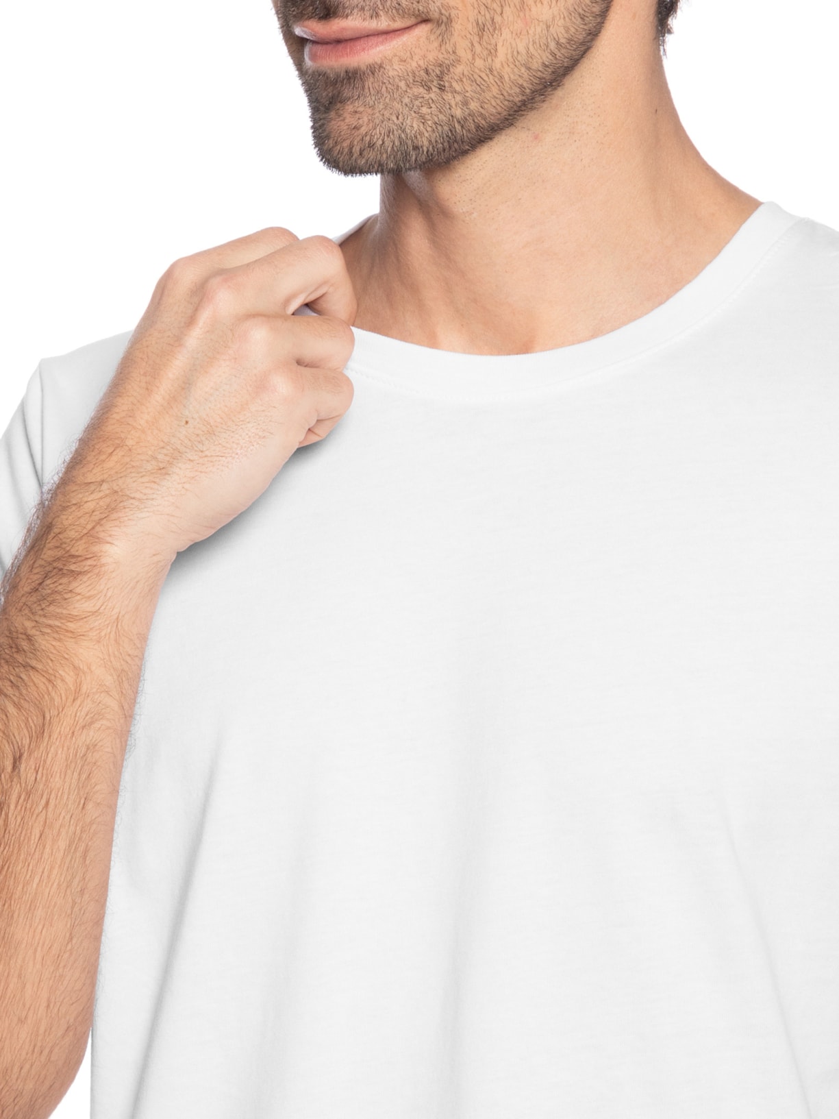 Camiseta Masculina Básica Regular Fit Em Algodão Orgânico Branco Jack & Jones