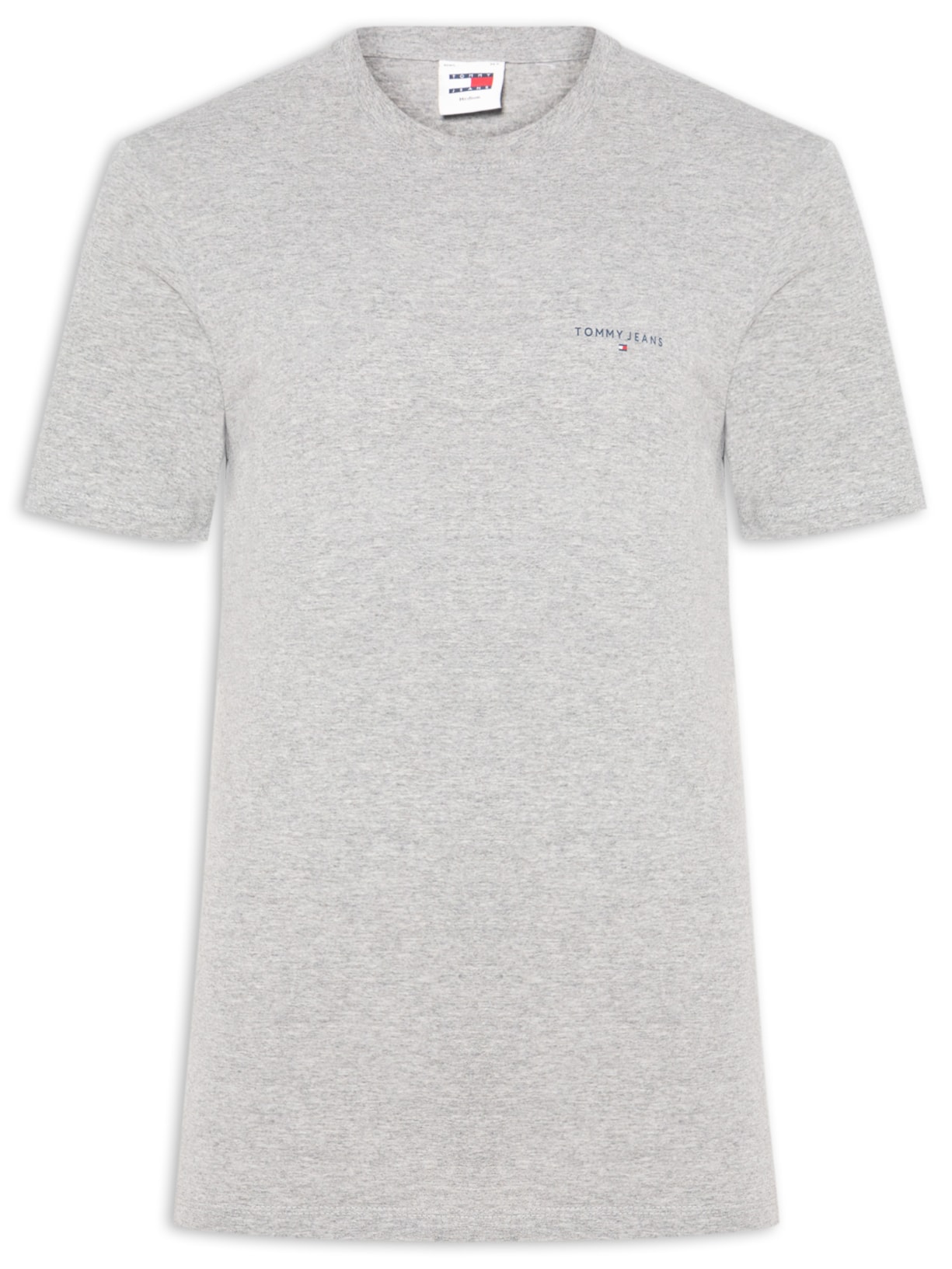 Camiseta Masculina Básica Regular Fit Linear Chest Em Algodão - Cinza