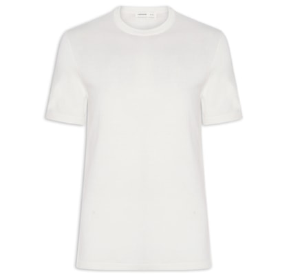 Camiseta Masculina Básica Regular Fit -  Off White
