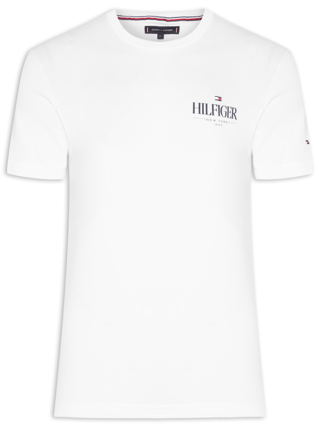 Camiseta Masculina Básica Regular Fit Stack Em Algodão - Branco