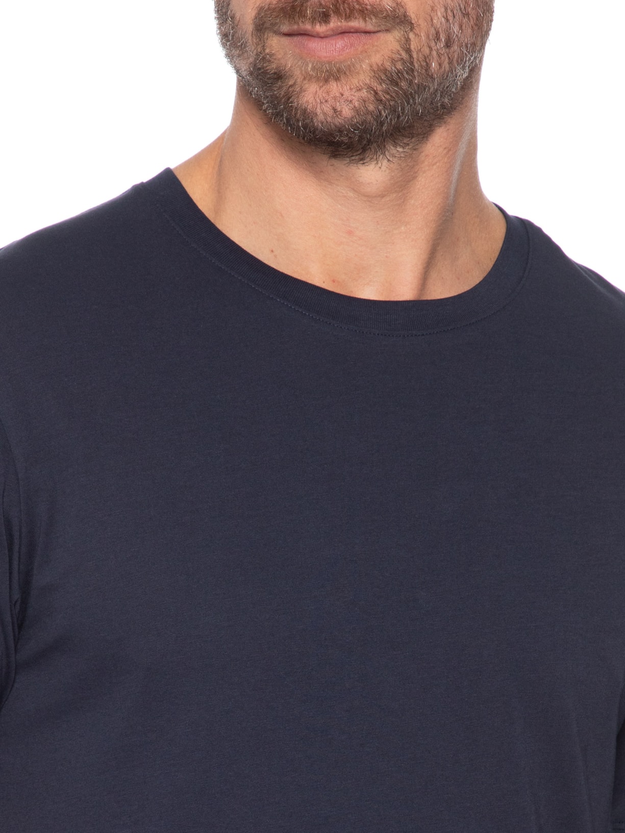 Camiseta Masculina Básica Slim Fit Algodão Orgânico Azul Jack & Jones