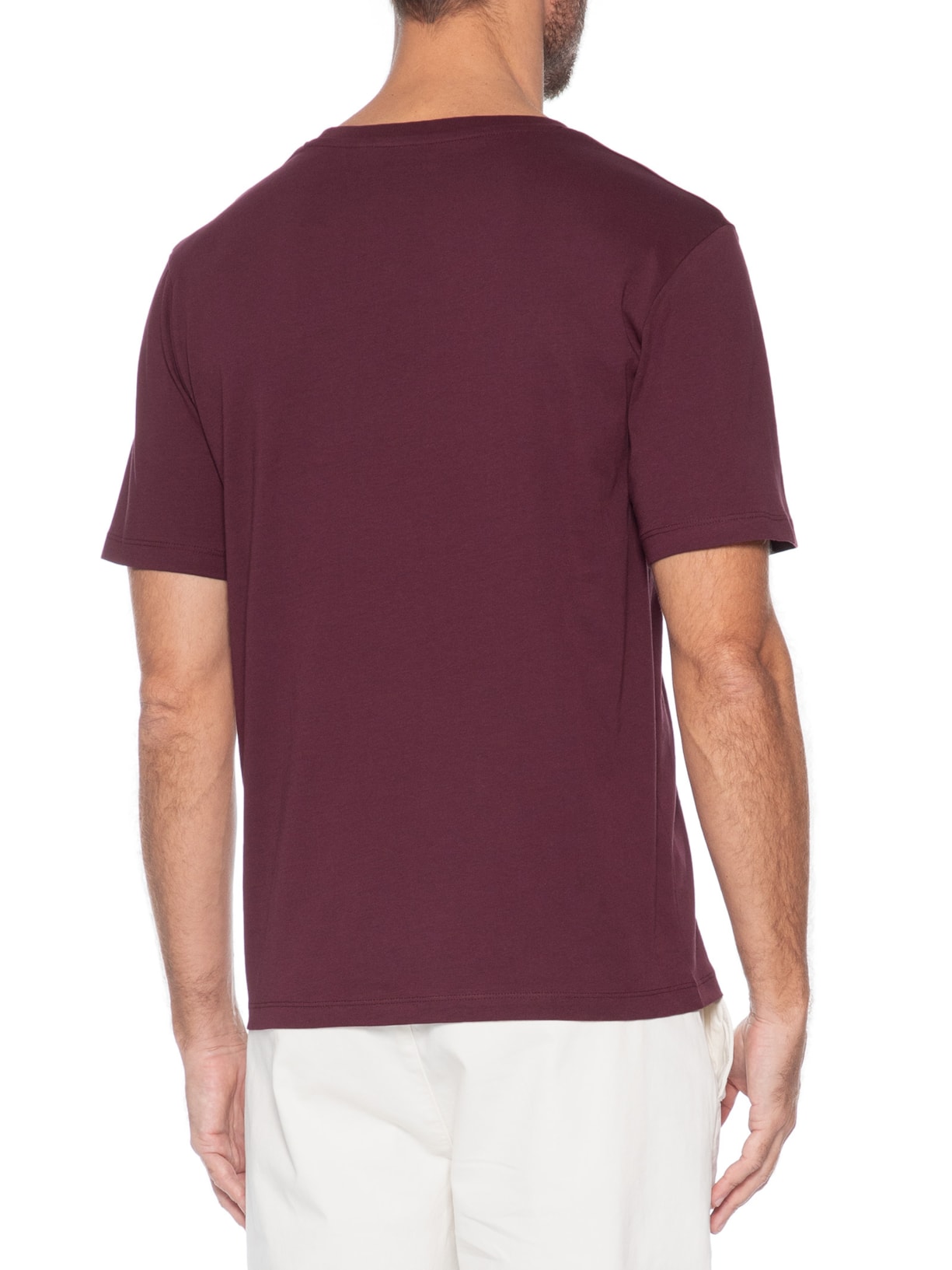 Camiseta Masculina Básica Slim Fit Algodão Orgânico Vermelho Jack & Jones