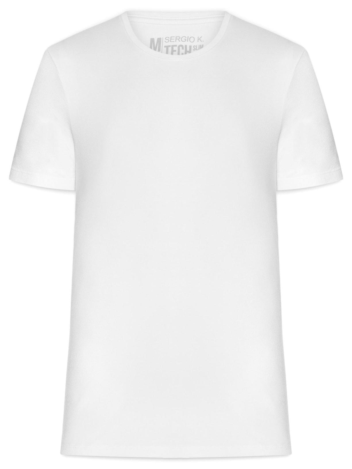 Camiseta Masculina Básica Slim Tech Branco Sergio K