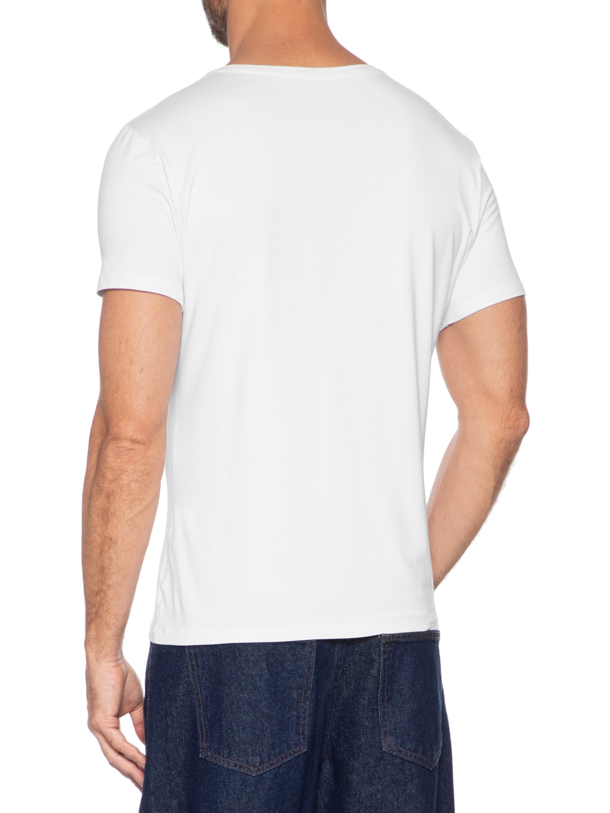 Camiseta Masculina Básica Slim Tech Branco Sergio K