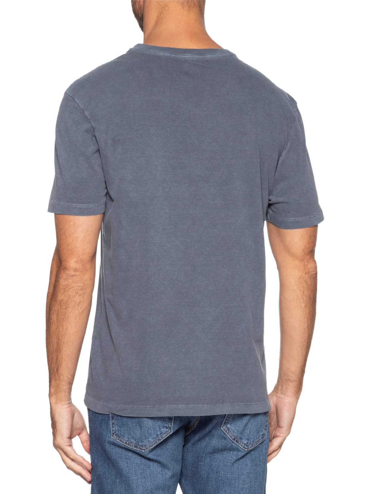 Camiseta Masculina Básica Stone Azul Zapalla